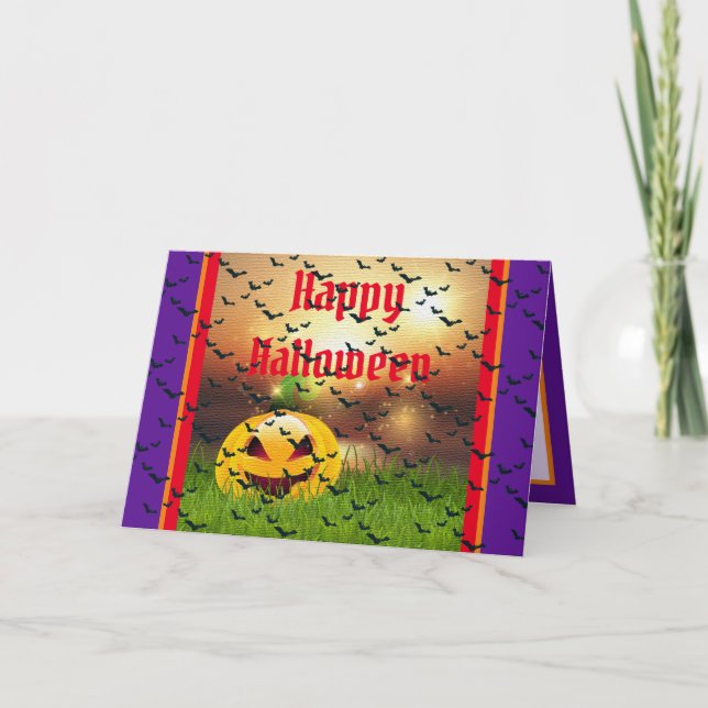 Tarjeta Feliz Fiesta de Halloween (Anverso)