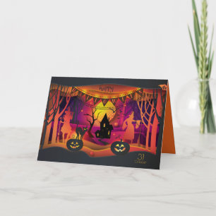 Tarjeta Feliz Fiesta de Halloween "Trate o Truco"