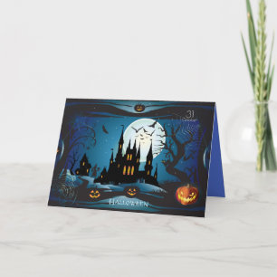 Tarjeta Feliz Fiesta de Halloween "Trate o truco"