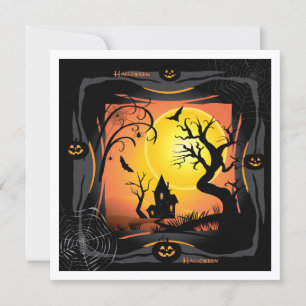 Tarjeta Feliz Fiesta de Halloween "Trate o truco"