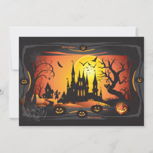 Tarjeta Feliz Fiesta de Halloween "Trate o truco"