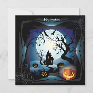 Tarjeta Feliz Fiesta de Halloween "Trate o truco"