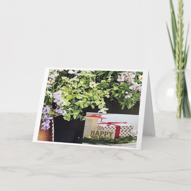 TARJETA **FELIZ FIESTA** ESTÁS EN MI MENTE (Anverso)