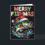 Tarjeta Feliz Fishmas Santa Amantes De La Pesca Divertido<br><div class="desc">Feliz Fishmas Santa Amantes De La Pesca Divertido Pescador Navidad _1</div>
