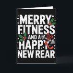 Tarjeta Feliz Fitness Feliz Año Nuevo Entrenamiento de Tra<br><div class="desc">Merry Fitness Feliz Año Nuevo Entrenamiento de Trasero Fitmas Navidad</div>