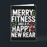 Tarjeta Feliz Fitness Feliz Año Nuevo Entrenamiento de Tra<br><div class="desc">Merry Fitness Feliz Año Nuevo Entrenamiento de Trasero Fitmas Navidad</div>