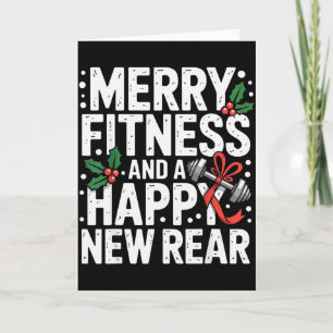 Tarjeta Feliz Fitness Feliz Año Nuevo Entrenamiento de Tra