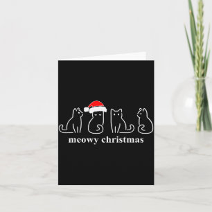 Tarjeta Feliz Gatmas Gato Navidad Lindo Gatito Gatos Santa