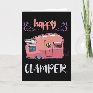 Tarjeta Feliz Glamper Amante Del Camping Chica Campista Va