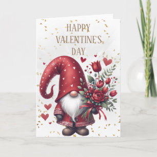 Tarjeta Feliz Gnome del Día de San Valentín