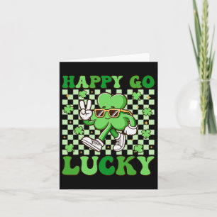 Tarjeta Feliz Go Lucky Shamrock Irish St Patricks Day Groo
