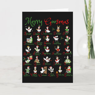 Tarjeta Feliz Goosmas Navidad Ganso Tonto De La A A La Z L