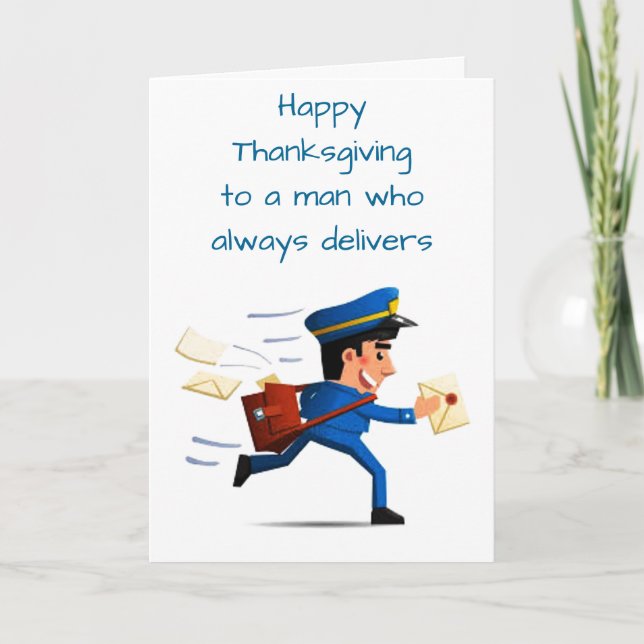 TARJETA FELIZ *GRACIAS* A UN HOMBRE QUE SIEMPRE ENTREGA (Anverso)