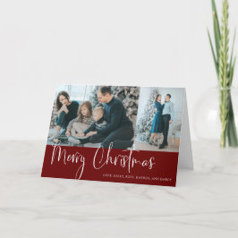 Tarjeta Feliz Guión navideño 2 Collage de fotos Festividad