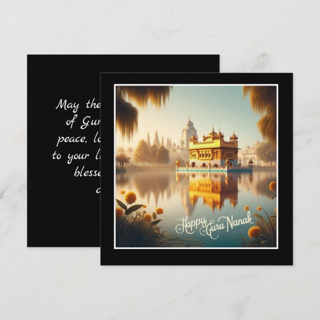 Tarjeta Feliz Guru Nanak (Anverso / Reverso)