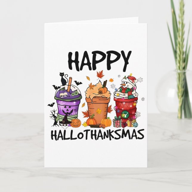 Tarjeta Feliz Hallothanksmas (Anverso)