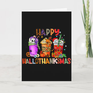 Tarjeta Feliz Hallothanksmas Café con Leche de Halloween d