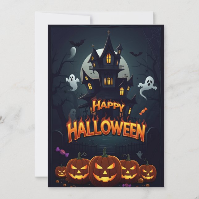 Tarjeta Feliz Halloween (Anverso)