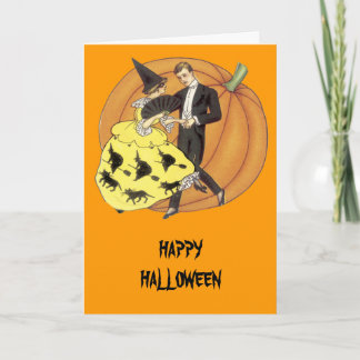 Tarjeta Feliz Halloween - baila de noche