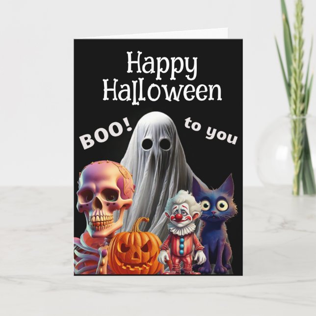 Tarjeta Feliz Halloween…Buu para ti  (Anverso)