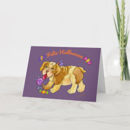 Tarjeta Feliz Halloween Cachorrito Halloween