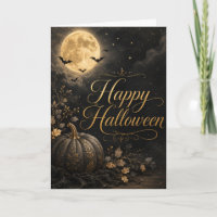 Feliz Halloween Calabaza Iluminada por la Luna