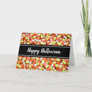 Tarjeta Feliz Halloween Candy Corn Card