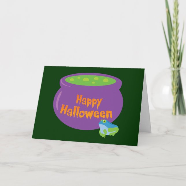 Tarjeta Feliz Halloween Cauldron (Anverso)