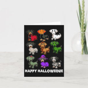 Tarjeta Feliz Halloween Dachshund