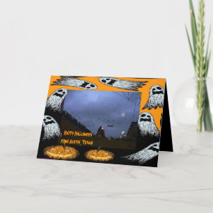Tarjeta Feliz Halloween de Austin, TX.