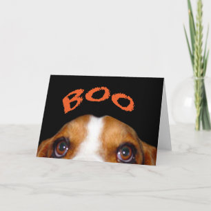 Tarjeta Feliz Halloween de Holmes, el Hound de Basset