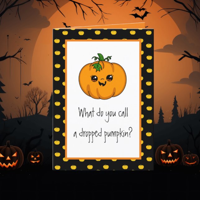 Tarjeta Feliz Halloween | Divertido Pumpkin Pun (Subido por el creador)