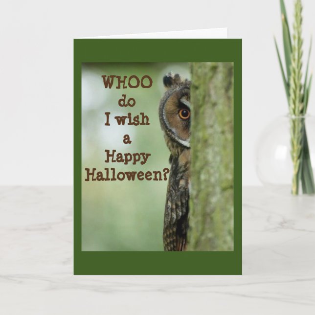 TARJETA *FELIZ HALLOWEEN** ¡ESTÁS "QUÉ" POR SUPUESTO! (Anverso)