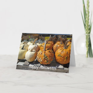 Tarjeta Feliz Halloween Fall Pumpkin Display