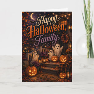 Tarjeta Feliz Halloween Familia