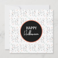 Feliz Halloween Fantasma Caramelo Mano Letras Gara