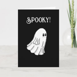 Tarjeta Feliz Halloween Fantasma Espeluznante