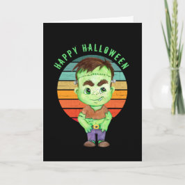 Tarjeta Feliz Halloween - Frankenstein Card