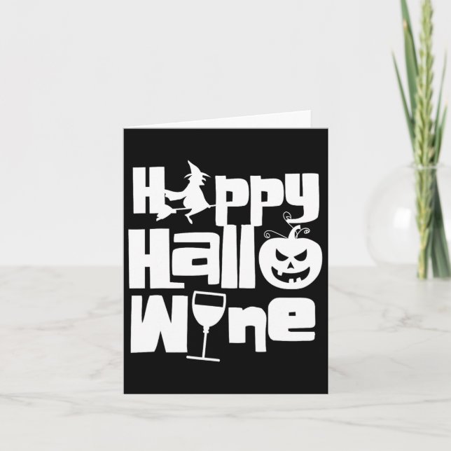 Tarjeta Feliz Halloween Funny Noche Bruja (Anverso)