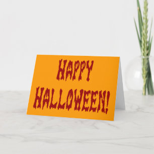 Tarjeta Feliz Halloween Gore Textos