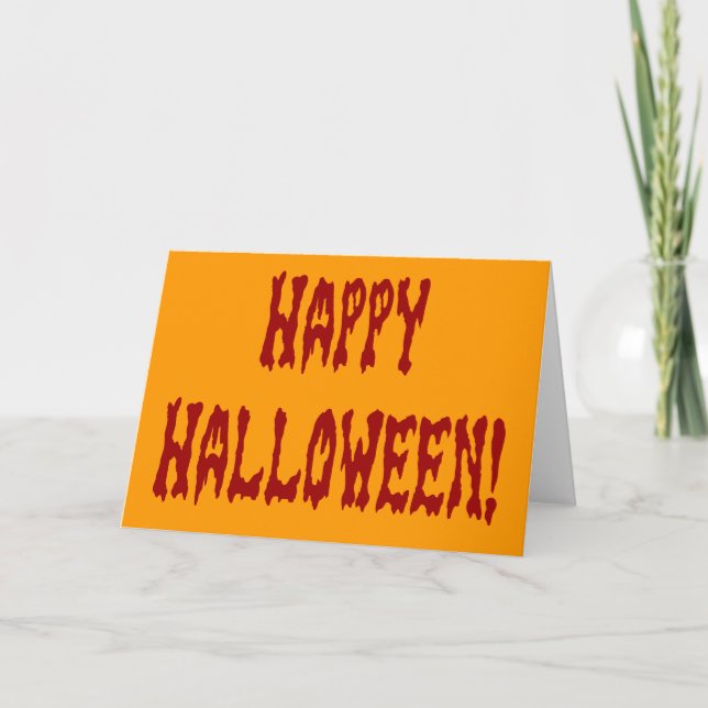 Tarjeta Feliz Halloween Gore Textos (Anverso)