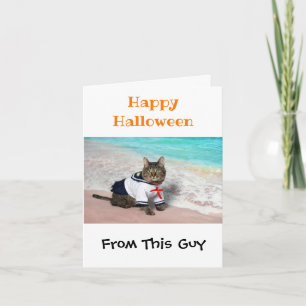Tarjeta Feliz Halloween Gracioso Humor Cute Fotografía De