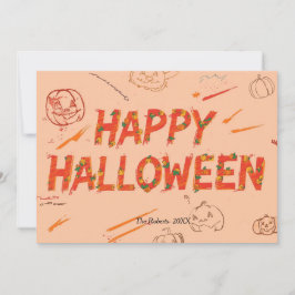 Tarjeta Feliz Halloween, Halloween minimalista mod