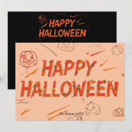 Tarjeta Feliz Halloween, Halloween minimalista mod