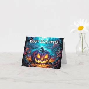 Tarjeta Feliz Halloween   Ilustracion espeluznante de cala