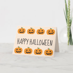Tarjeta Feliz Halloween Jack O Lantern
