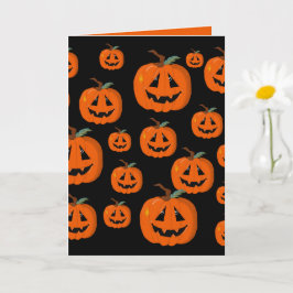 Tarjeta Feliz Halloween Jack O Lantern Arte ilustrativo