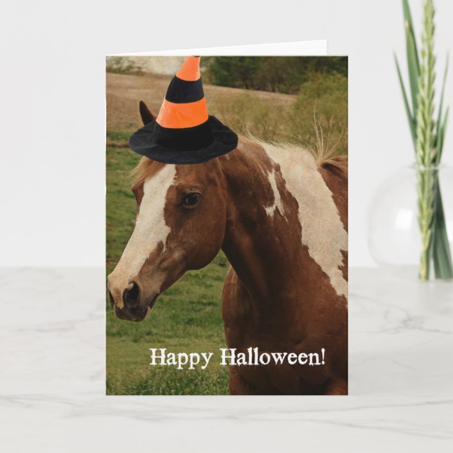 Tarjeta Feliz Halloween llamativo (Anverso)