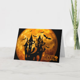 Tarjeta Feliz Halloween (luna llena)