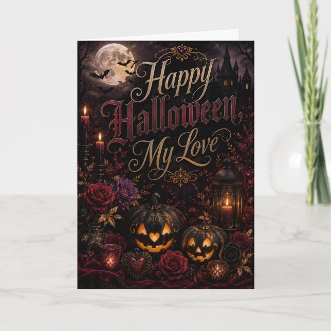 Tarjeta Feliz Halloween Mi Amor (Anverso)